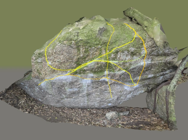 Visão 3D da parede Segundo Andar com vias de escalada
